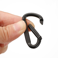 Mousqueton en aluminium de 4 cm (1,65 pouce) avec anneau en D, mousqueton à ressort et connecteur à finition électrolytique