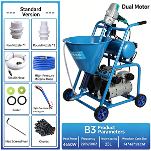 <span class=keywords><strong>Pistolet</strong></span> de pulvérisation pneumatique sans air 220V haute pression 4000 PSI professionnel de qualité industrielle <span class=keywords><strong>pour</strong></span> pulvérisation de ciment, de coulis et de mastic imperméabilisant - Product Image 4