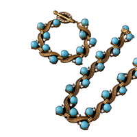 Parure de bijoux tendance en alliage turquoise romantique pour femme, style moyen-oriental, pour mariage et fiançailles, écologique, cadeau