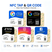 Échantillon gratuit - Étiquette NFC personnalisée avec code QR dynamique pour les avis Google, plaque d'avis Google pour les restaurants
