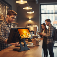 Terminal de point de vente tout-en-un à écran tactile capacitif 15 pouces avec carte mère J1900