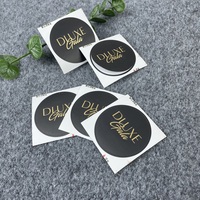 Étiquette ronde autocollante personnalisée de luxe avec logo, papier mat, autocollant circulaire en feuille d'or