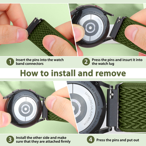 Correas de reloj de nailon elástico de 24 mm con hebilla para Venu X1/Suunto 9/9 Baro/D5/7/M9/TicWatch Altas/Pro 5/Pro 5 Enduro - Product Image 4