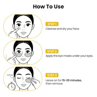 Masque pour les yeux en silicone végétalien au collagène, vitamine C, acide hyaluronique, niacinamide et caféine pour lutter contre les cernes et les poches