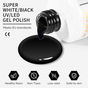 ยาทาเล็บเจลสีขาวแบบวีแกน ปลอดสารพิษ ไม่มีสาร HEMA ติดทนนาน ลอกออกได้ รับผลิตโลโก้แบรนด์ของลูกค้า ขายส่ง - Product Image 3