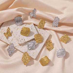 <b>Stud</b> Earrings 18K Gold Plated <b>Titanium</b> Steel U-Shaped Geometric Design Fashion Dangle Earrings For Women Summer Style - Product Image 1