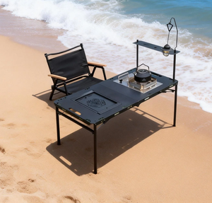 Cuisine extérieure en aluminium pour la <span class=keywords><strong>randonnée</strong></span>, la pêche, le camping, le barbecue, table de pique-nique pliable, portable, multifonctionnelle, légère - Product Image 3