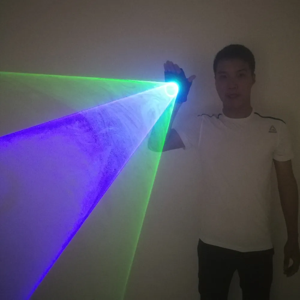 Bleu vert poche DJ danse Club LED gyroscope paume lumière gants rotatifs fête Laser spectacle pour enfants et adultes