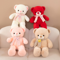 Vente en gros de peluches ours douces et mignonnes de haute qualité de 60 cm, peluche personnalisée pour la Saint-Valentin, ours en peluche doux