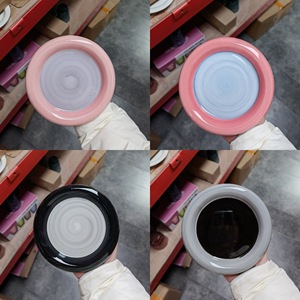 Assiette Ronde en Céramique à Bord Épais, Assiette Créative pour Steak, Vaisselle Nordique, Assiette en Céramique pour Plat Principal, Ustensiles de Cuisine - Product Image 2