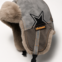 Gorro Ushanka Clásico Retro QOMA B72 de Invierno para Exteriores, Unisex, de Lujo, Resistente al Viento, Grueso y Cálido, de Spandex/Algodón