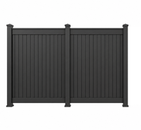 Panneaux de clôture en aluminium modernes, noirs, à lattes horizontales en métal, pour la sécurité des villas, des jardins et des cours arrière, OEM ODM