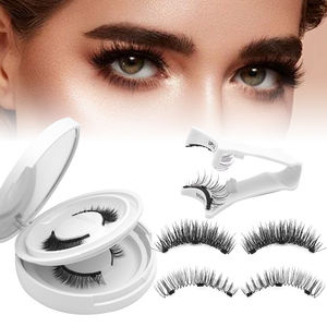 Wieder verwendbares Wimpern cluster-Kit ohne Kleber, leicht zu tragen und zu entfernen, magnetische Wimpern im natürlichen Look mit Applikator - Product Image 1