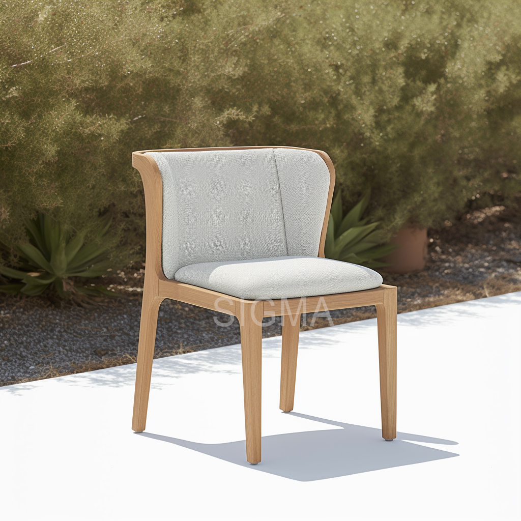 Modern Weathered Teak Patio Set Outdoor Furniture Teak Wood Lounge Chair