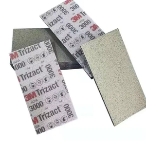 מקורי 3m 030290 trizact ערכת קצף דיסק נייר מרופד 6 אינץ p3000 751 כחול גיליון נייר זכוכית משטח ליטוש ספוג