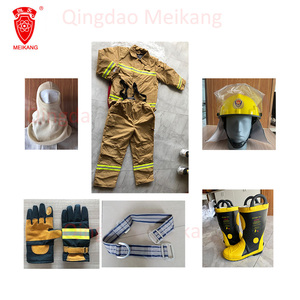 ENCE消防ギア消防服ヘルメット手袋ブーツとウエストベルトフード付き消防服 - Product Image 4