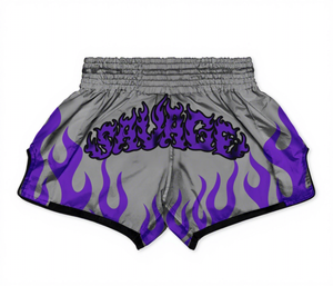 Pantalones Cortos de Entrenamiento de Muay Thai Black Flame, Unisex, de Secado Rápido, Elásticos, Transpirables, Ligeros, Duraderos, de Poliéster, para Taekwondo, MMA, Gimnasio - Product Image 3
