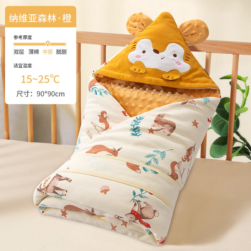 SKU 5 ผ้าฝ้ายเนื้อปานกลาง-สีส้ม - 90*90