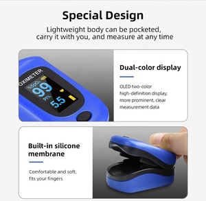 เครื่องวัดชีพจร Oxi,เครื่องวัดปริมาณออกซิเจนในครัวเรือนมีสองสีพร้อม CE ISO - Product Image 4