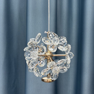 Lámpara de Araña Pequeña de Cristal K9 de Lujo, Altura Ajustable, para <span class=keywords><strong>Dormitorio</strong></span>, Comedor, Sala de Estar y Porche - Product Image 4