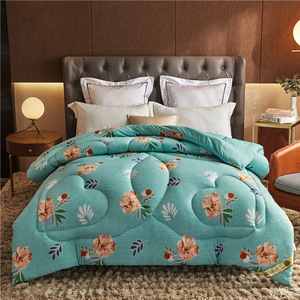<span class=keywords><strong>Couette</strong></span> matelassée en microfibre brossée Offre Spéciale douce <span class=keywords><strong>et</strong></span> <span class=keywords><strong>chaude</strong></span> avec belle impression de fleurs - Product Image 2