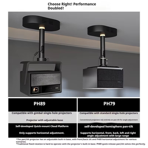 Support de <span class=keywords><strong>plafond</strong></span> pour projecteur HEYU NEW pour projecteurs JMGO XGIMI Dangbei, adaptateur caché, support de projecteur inclinable et orientable, MAX 15KGS - Product Image 5