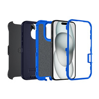 Coque de téléphone Defender antichoc armure directe d'usine pour Iphone 17 16 15 14 13 12 11 Pro Max anti-rayures dur PC + coque arrière en TPU
