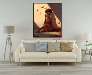 Donna africana Pittura Africana Arte della Tela di Canapa Della Parete Della Casa Della Decorazione Della Pittura Africana - Product Image 2
