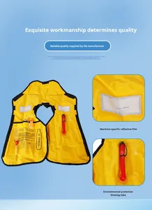 سترات الحياة التلقائية واليدوية للكبار قابلة للنفخ للقوارب والصيد في الهواء الطلق سترة آمنة محمولة - Product Image 6