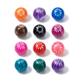 Perles rondes colorées en cristal/résine artificielles pour la création de bijoux et les projets d'artisanat - Product Image 1