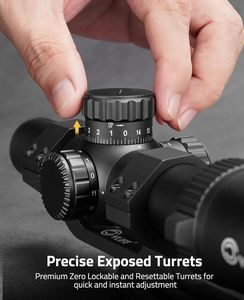 กล้องเล็งราคาโรงงาน 1-8x24 พร้อมขาตั้งแบบ Cantilever ขนาด 30 มม. แบบ Second Focal Plane พร้อมไฟเรืองแสงสำหรับการล่าสัตว์ - Product Image 5