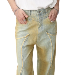 Prix de gros Jeans Pop délavés style vintage unisexe, décontractés et tendance - Product Image 5