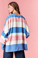 Sweat-shirt décontracté LGBTQ+ Pride, drapeau de la fierté trans, rayé, surdimensionné