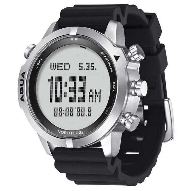 New NORTH EDGE AQUA Watch for Men Sports Men's Smart Watches Waterproof 50M Altimeter Barometer Compass World Time Wristwatch