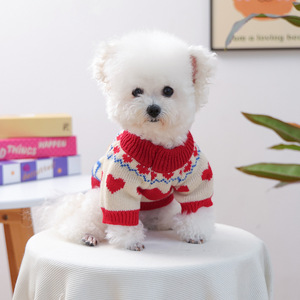 Pet <b>clothes</b> for autumn and winter, small dogs and puppies, happy dogs and <b>cats</b>, warm and comfortable clothing, heart-shaped - Product Image 3