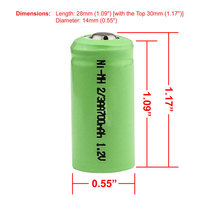 Grosir Baterai Sel NiMH 1.2V 700mAh 2/3AA Tipe Tombol OEM Paket Daya Kustom Pasokan Pabrik Massal Disetujui CE RoHS