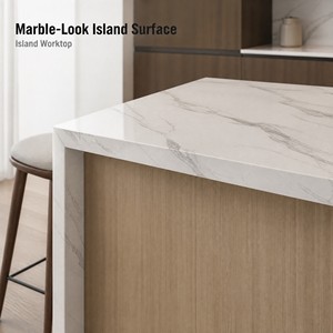 Sistema di Mobili <span class=keywords><strong>da</strong></span> <span class=keywords><strong>Cucina</strong></span> Moderni con Isola in <span class=keywords><strong>Legno</strong></span>, <span class=keywords><strong>Piano</strong></span> di <span class=keywords><strong>Lavoro</strong></span> e Elettrodomestici Integrati, Layout Personalizzato per Progetti Residenziali - Product Image 6