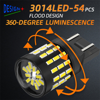 Ampoules LED de clignotant 3157 P27/7W BAY15D 3014 54 puces, blanc, pour feux arrière et stop de voiture, 24V, nouvelle double fonction, Plug and Play