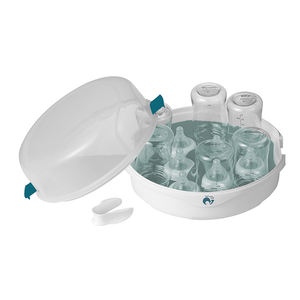 BPA-free PP Manual Portable 6-Bottle Microwave Steam Sterilizer for <strong>Baby</strong> Bottles Pacifiers Cups &amp; More - Product Image 4
