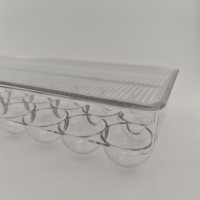 Organisateur d'œufs pour réfrigérateur, grande capacité, 21 œufs, moderne, multifonction, couvercle empilable transparent en PET, anti-odeur, sans BPA, OEM