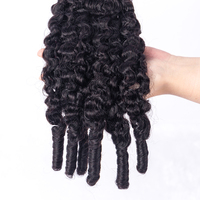 Extensions de cheveux humains au crochet Virgin Miracle Knots, bouclées birmanes, pré-bouclées, effet plume