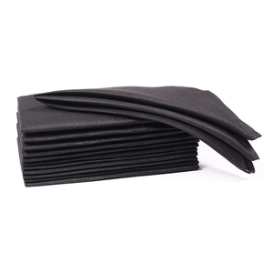 Serviettes en tissu de lin 100% faites à la main Conceptions de tissu jetables brodées classiques Couleurs unies pour mariages et fêtes - Product Image 1