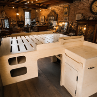 Kit complet de conversion de fourgonnette : lit et armoire, en aluminium alvéolé, pièces intérieures modulaires pour camping-car, gain de place, taille personnalisée