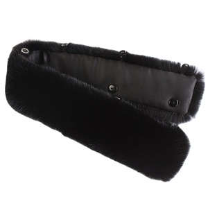 <span class=keywords><strong>Manteau</strong></span> en cuir véritable d'hiver avec col montant en <span class=keywords><strong>fourrure</strong></span>, chaud et uni, noir/marron, avec doublure boutonnée et écharpes en <span class=keywords><strong>fourrure</strong></span> de lait pour hommes/femmes - Product Image 2