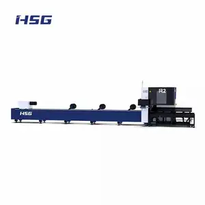 Hsg ống máy cắt laser với hai mâm cặp phổ Ống laser cắt kim loại