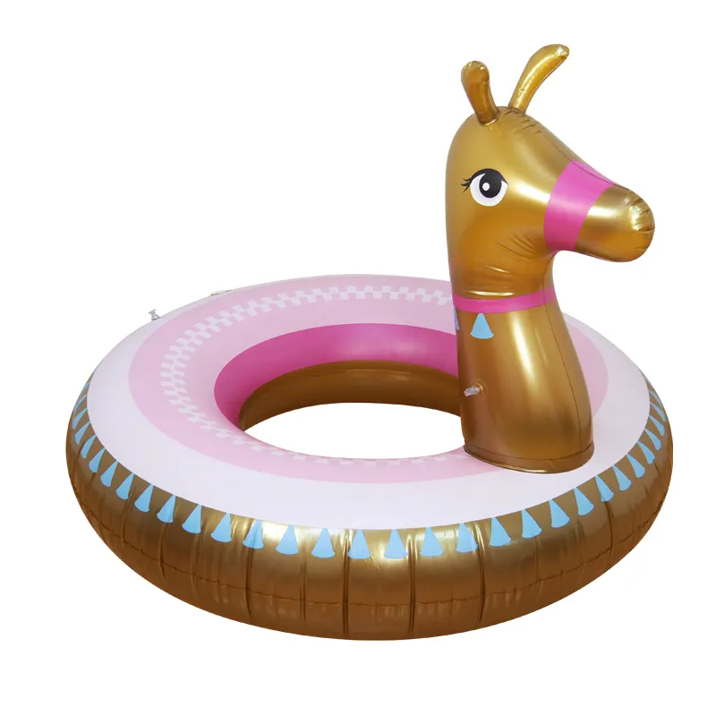 High-quality PVC material pool floats ride pool party water supplies toys inflatable alpaca swimming ring for kids and adults