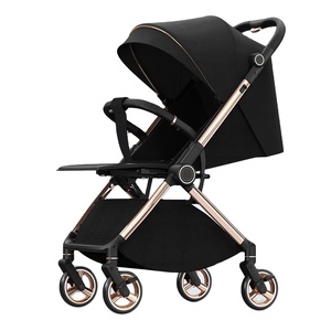 Poussette légère à 4 roues rotatives avec tube plaqué or landau pour bébé de la classe supérieure <span class=keywords><strong>du</strong></span> fabricant chinois - Product Image 1