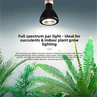 Lampu Tumbuh Tanaman LED Spektrum Penuh Tipe Lensa Aluminium 18W COB, Peningkat Pertumbuhan Bunga, Perangsang Alga Akuarium, IP44, 24 Sinar Cahaya