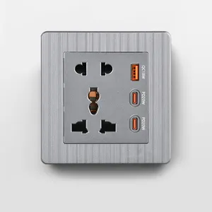 Oem/Odm Fabriek 1/2 Weg 1/2/3/4 Bende Home Switch Socket Licht Standaard Wandschakelaars En Stopcontacten Elektrisch