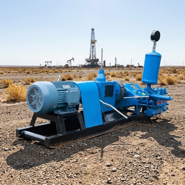 BW120/3 Compact Triplex Mud Pump Electric Drive 5.5 Kw 1.0/3.0 Mpa Pressure 120/85 L/min Flow 70mm Cylinder Diamater Shallow